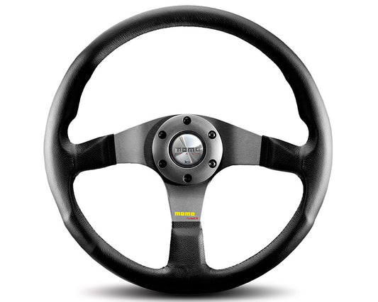 MOMO Tuner 350mm Black / Anthracite Leather Steering Wheel
